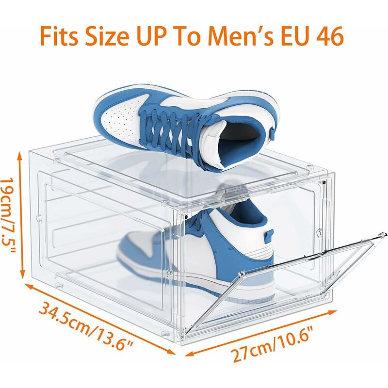 Lot De 3 Boîtes De Rangement Pour Chaussures Drop Front Box Eudf-m -  Plastique - 14 L - Transparent - Boite de rangement BUT