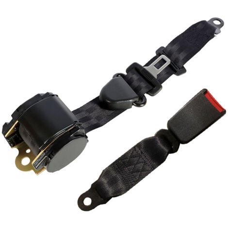 Ceinture de sécurité de voiture, réglable universel 3 points Ceinture de sécurité de voiture, Seat automatique télescopique pour voiture Ceinture de voitures Accessoires Voyage Véhicule,(25CM)DOLASO