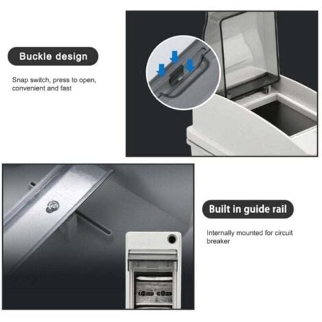 Coffret Electrique Etanche Exterieur IP65, 2 Modules, ABS de Surface en Plastique, Boite de Boitier Etanche Electrique Exterieur, Armoire de Contrôle, Coffret Modulaire Boitier de Jonction (2 Way)