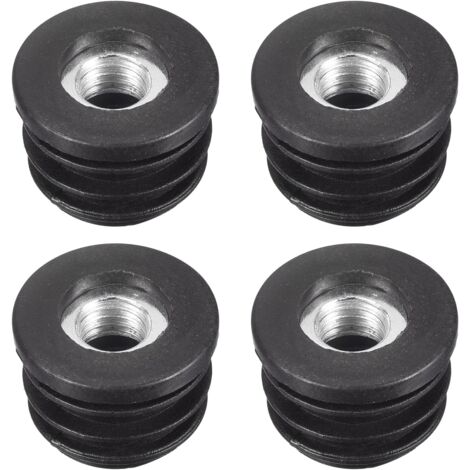 12 Inserts Filetés M6 Pour Tubes Ronds 16mm - Bouchons Uxcell
