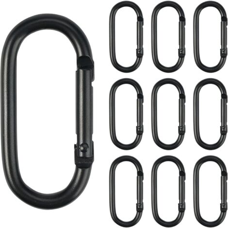 Lot De 10 Mousquetons En S En Alliage Zinc - Double Ouverture Pour Randonnée, Camping, Sac à Dos