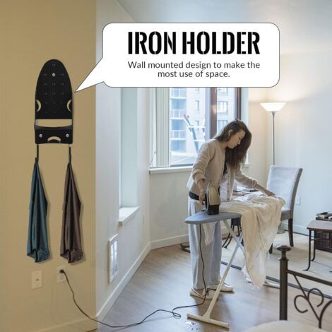 Alpinista Support Mural Pour Planche à Repasser, Support Mural Pour Buanderie, Organisateur De Rangement, Blanc