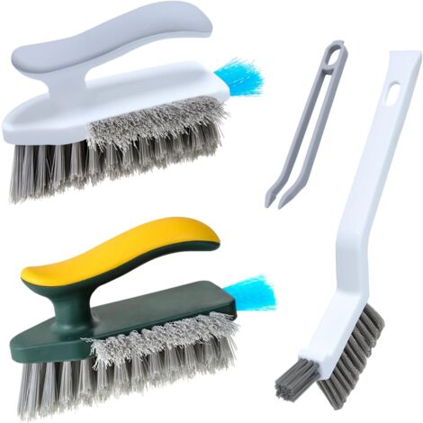 Brosse Joint Carrelage - Lot De 3, Poils Durs, Avec Crochet Adhésif - Pour Nettoyage Interstices Salle De Bain, Cuisine, évier