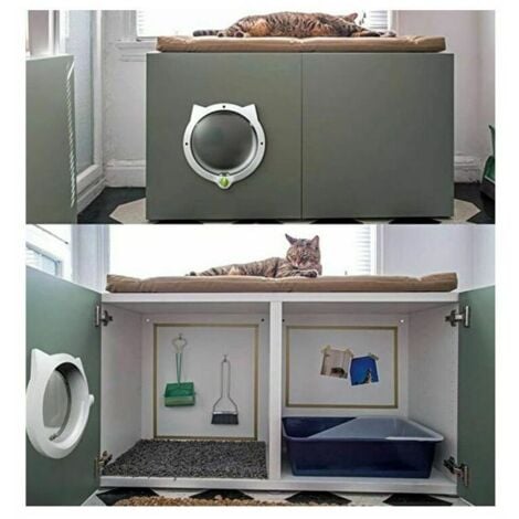 Chatière Chat Flip, Chatière Chien Chatière Blanc Hole