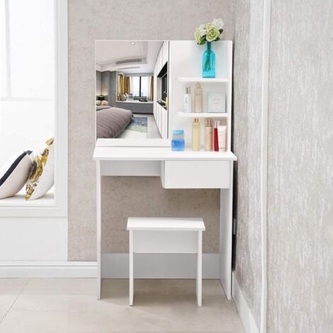 Bureau en noyer avec tiroirs, bureau, coiffeuse avec rangement