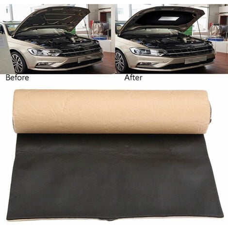 Isolation phonique insonorisante de voiture insonorisant mousse acoustique anti-bruit coton auto-adhesif isolation thermique mousse cellulaire insonorisant, 1 rouleau 200 cm x 50 cm, 3 mm