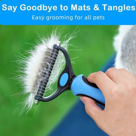 Vente flash  Premium Brosse pour chiens et chats, dédéparage de brosse de sous-poil pour chiens et chats à poils moyens à longs, élimine le sous-poil légèrement mort