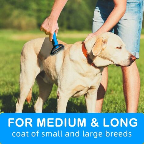 Vente flash  Premium Brosse pour chiens et chats, dédéparage de brosse de sous-poil pour chiens et chats à poils moyens à longs, élimine le sous-poil légèrement mort