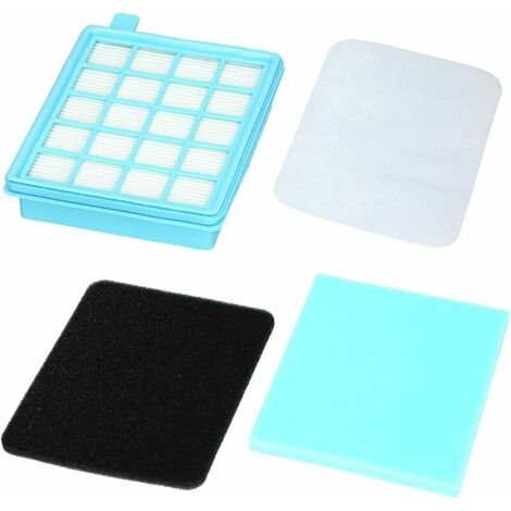 Lot de 4 filtres compatibles avec les aspirateurs  pour  Philips Power Pro Active/Compact, alternative au kit de rechange Philips FC8470、FC8471、FC8472、FC8473、FC8630、FC8631、FC8632、FC8635、FC8515、FC8516、