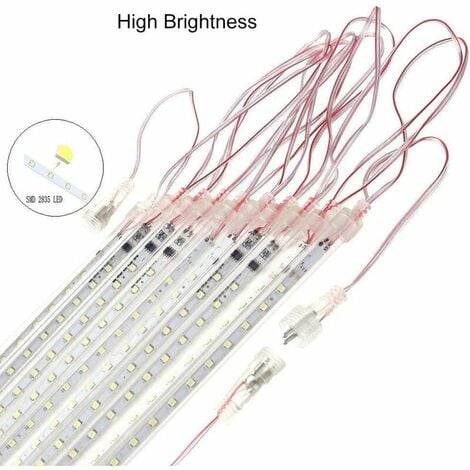 Devenirriche-Météore Pluie Guirlandes Lumineuse, 8 Tubes 30CM 192 LED Eclairage Météore Douche Lumière Etanche LED Pour Mariage Maison Arbre Jardin de Noël Parti (Bleu)