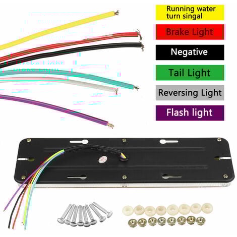 2 pièces 12 V dynamique LED voiture camion coulant arrière feu arrière clignotant frein lampe de recul pour remorque camion bus campeurs (12 V)