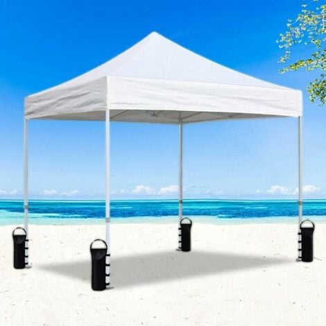Lot de 4 Poids de Gazebo pour Tonnelle et Pavillon, Sac de Lestage Sable pour Jambes, Tentes Pare-Soleil, Parasol,DOLASO