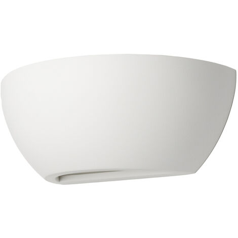 Litecraft Lui Wall Washer Light Curved Plaster Indoor E14 Fitting - White (1/5)