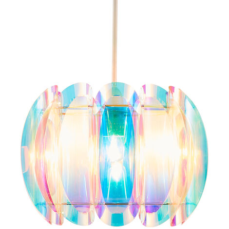 Litecraft Glow Light Shade Taco Easy Fit 30cm Ceiling Lampshade - Iridescent