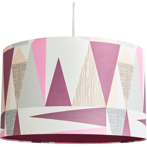 Litecraft Light Shade Scandi 40cm Geometric Easy Fit Lampshade - Multi Coloured