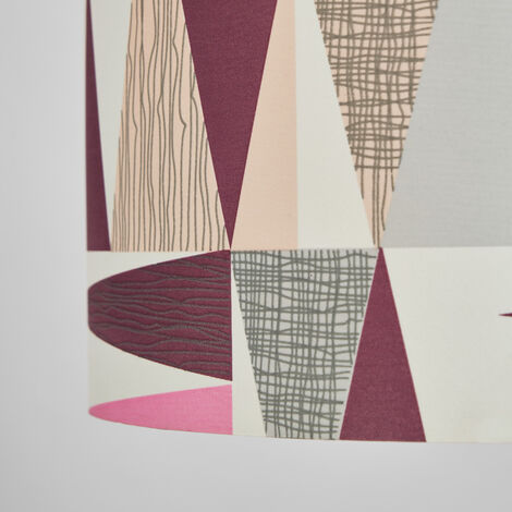 Litecraft Light Shade Scandi 40cm Geometric Easy Fit Lampshade - Multi Coloured