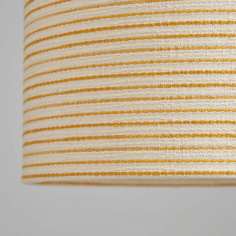 Litecraft Light Shade 30 cm Striped Easy Fit Ceiling Lampshade - Yellow, White