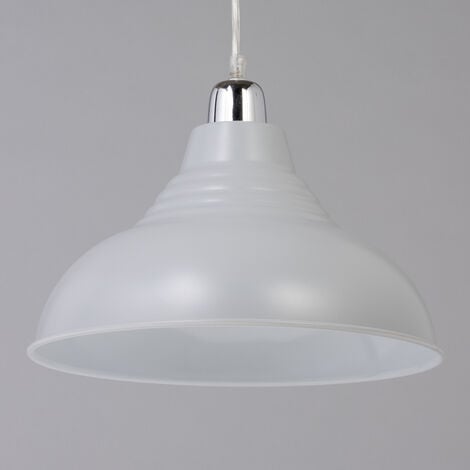Litecraft Glow Light Shade 30.5 cm Easy Fit Metal Dome Lampshade - Grey