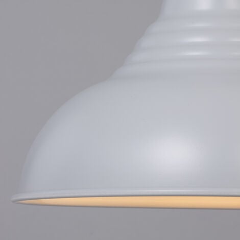 Litecraft Glow Light Shade 30.5 cm Easy Fit Metal Dome Lampshade - Grey