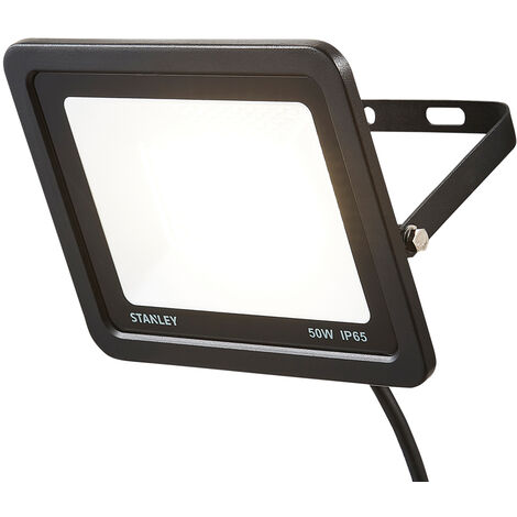 Stanley Floodlight 50 W Slimline LED IP65 Rated Garden Fitting - Black Litecraft (1/5)