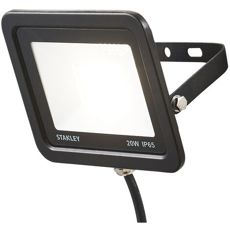 Stanley Floodlight 20 W Slimline LED IP65 Rated Garden Fitting - Black Litecraft (1/5)