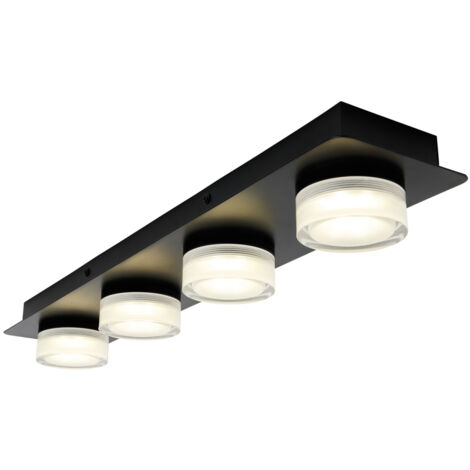 Litecraft Bolton Spotlight Bar Bathroom IP44 Rated LED 5 Watt 4 Light - Matte Black