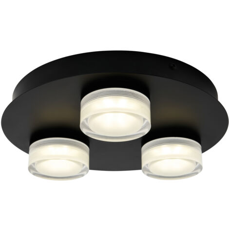 Litecraft Bolton Spotlight Plate Bathroom IP44 Rated 5 Watt 3 Light - Matte Black (1/5)