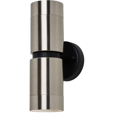 Litecraft Ansa Wall Light Outdoor Up & Down IP65 Rated Fitting - Stainless Steel (1/5)
