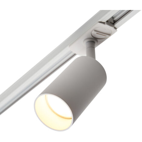 Litecraft Bexley Track Light Low Profile GU10 Adjustable Spotlight Head - White (1/5)