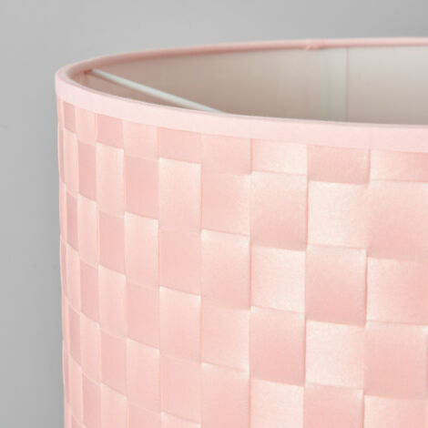 Litecraft Sovin Light Shade 35cm Woven Easy Fit Drum Ceiling Lampshade - Pink