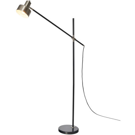 Litecraft Russ Floor Lamp Cantilever Styled Marble E27 Base - Black, Nickel (1/5)
