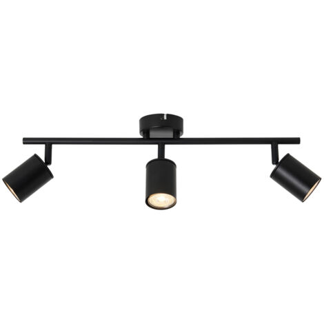 Litecraft Tanner Spotlight Straight Bar Adjustable Ceiling 3 Lights - Black (1/5)