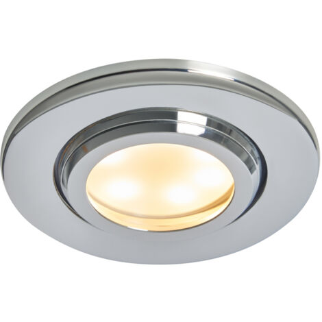 Litecraft Marlowe Fire Rated Tiltable Round IP65 Rated Recessed Downlight - Polished Chrome (1/5)