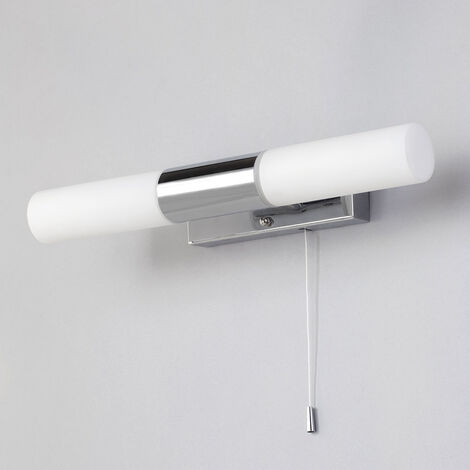 Litecraft Elena Wall Light Bathroom Fitting With Glass Shades - Polished Chrome