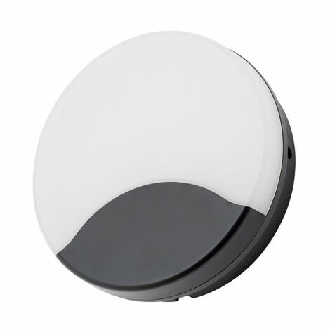 Litecraft Alford Wall Light 15 Watt Outdoor Round Integrated LED Bulkhead - Black (1/5)