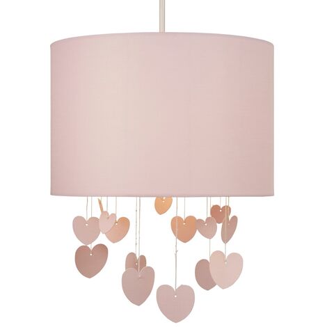 Litecraft Glow Light Shade 30cm Easy Fit Hearts Mobile Lampshade - Pink (1/5)