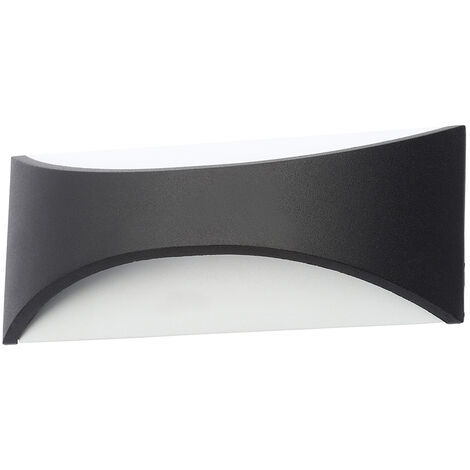 Litecraft Marsden Wall Light Outdoor 6W Curved LED IP44 Rated Fitting - Black