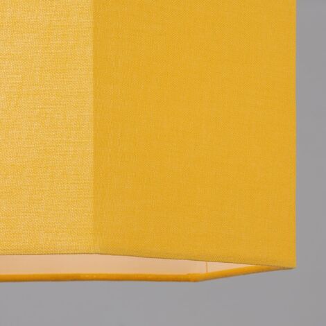 Litecraft Glow Light Shade 30cm Easy Fit Hexagon Lampshade - Ochre