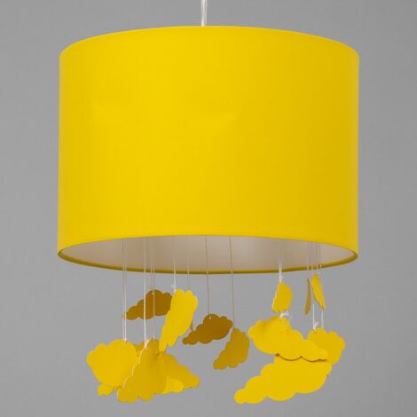 Litecraft Glow Light Shade 30cm Easy Fit Clouds Mobile Lampshade - Ochre