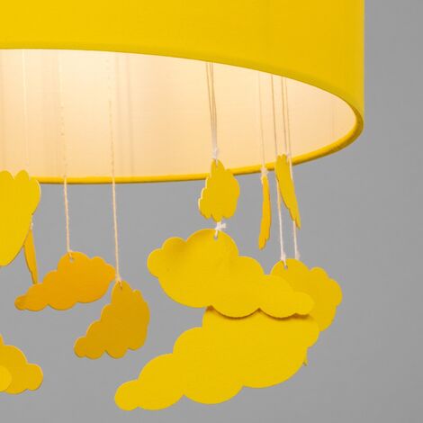 Litecraft Glow Light Shade 30cm Easy Fit Clouds Mobile Lampshade - Ochre