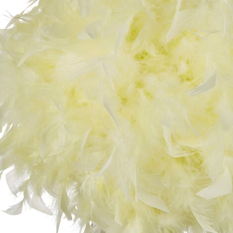 Litecraft Glow Light Shade 40cm Easy Fit Feather Ball Lampshade - Yellow