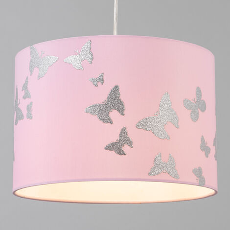 Litecraft Glow Light Shade 30 cm Easy Fit Butterfly Lampshade - Pink