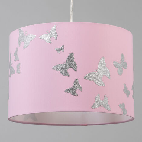 Litecraft Glow Light Shade 30 cm Easy Fit Butterfly Lampshade - Pink