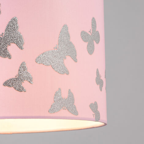 Litecraft Glow Light Shade 30 cm Easy Fit Butterfly Lampshade - Pink