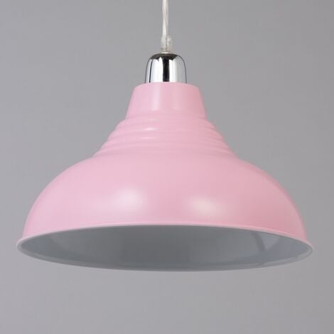 Litecraft Glow Light Shade 30.5 cm Easy Fit Metal Dome Lampshade - Pink