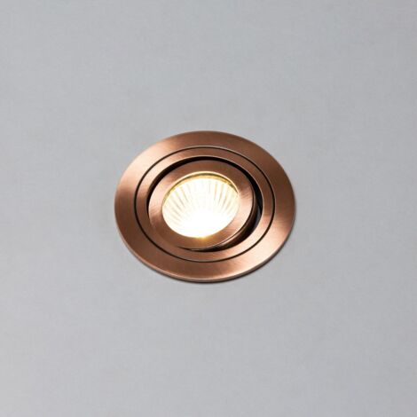 Litecraft Recessed Downlights IP65 Rated Tiltable Spotlights in Copper - 2 Pack