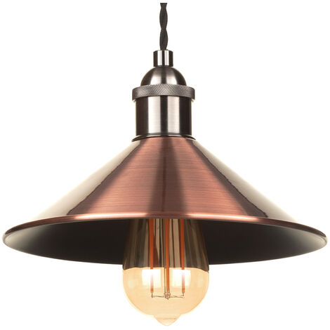 Litecraft Ciana Light Shade Small Fisherman Easy Fit Lampshade - Antique Copper