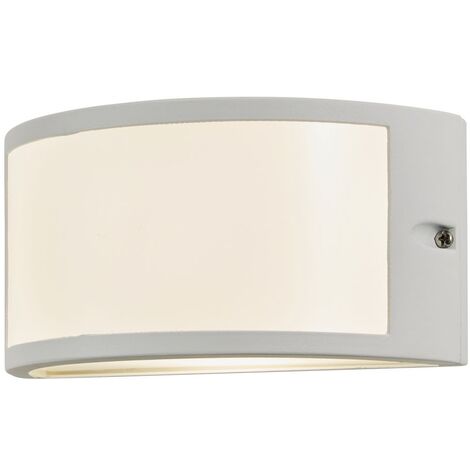 Litecraft Wynn Wall Light 10 Watt LED Outdoor Bulkhead IP54 Fitting - White (1/5)