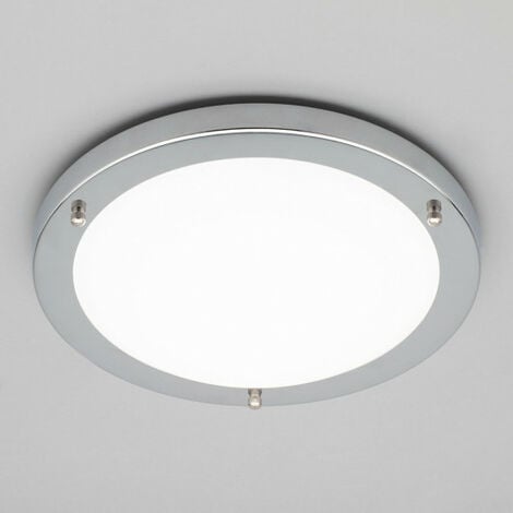 Litecraft Mari Ceiling Light Large Bathroom Flush IP44 Fitting - Polished Chrome