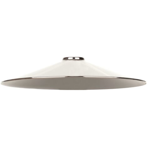 Litecraft Ciana Light Shade Wide Fisherman Easy Fit Lampshade - Polished Nickel